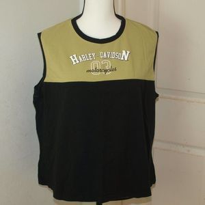 Harley Davidson Sleeveless‎ Tee Color Block